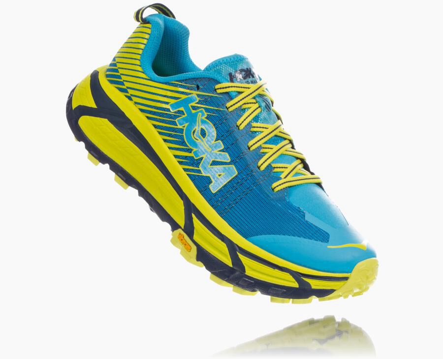 Hoka Mens Trail Shoes NZ - Hoka One One Evo Mafate 2 Blue/Green (TSP754982)